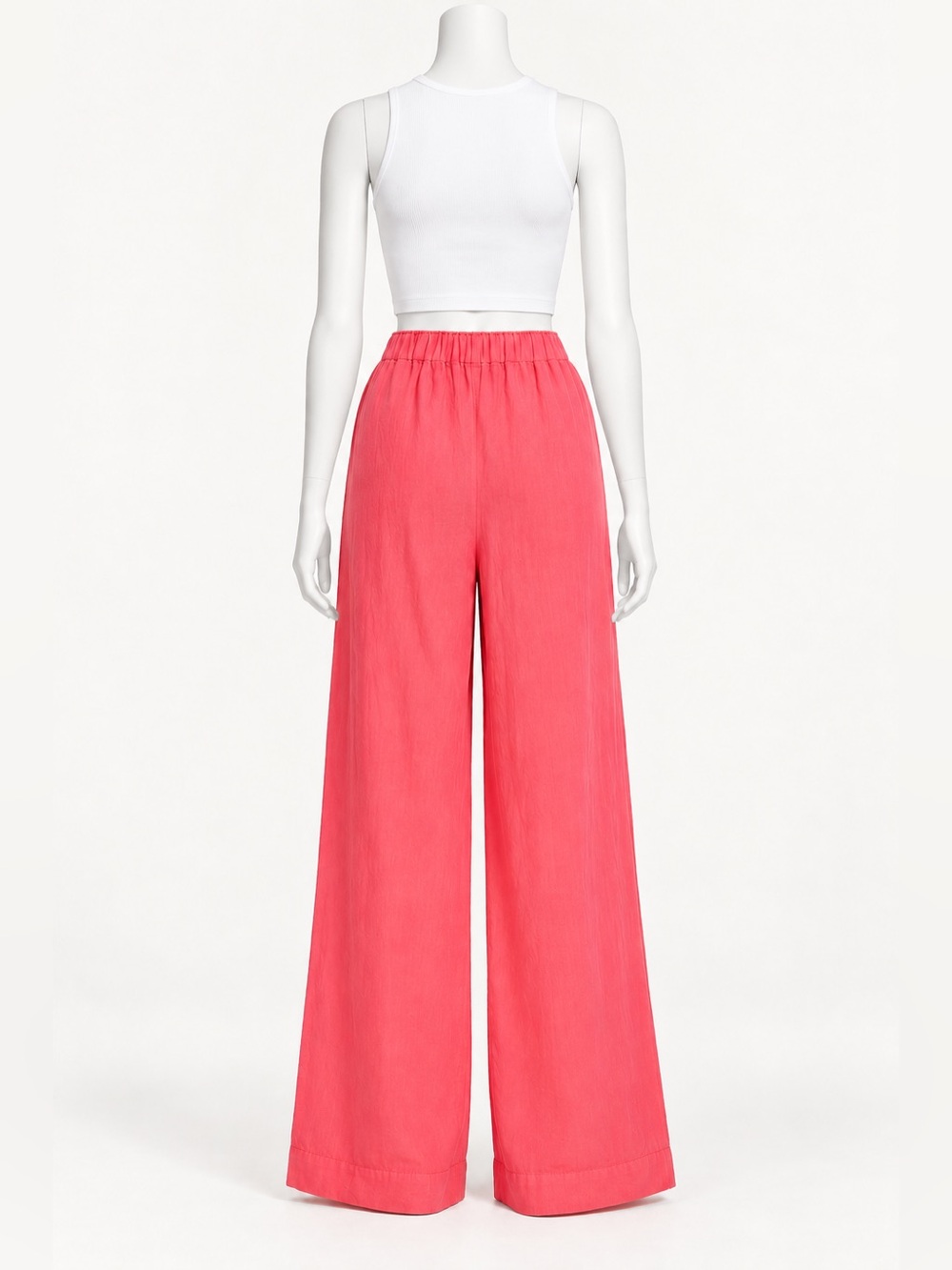 Victoria's Secret Coral Wide-Leg High-Waist Pants - Picture 2 of 3